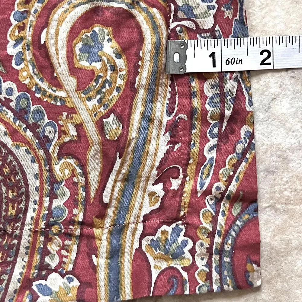 Set Of 2 LRL Ralph Lauren Nantucket Red Paisley Standard Pillowcase - Picture 9 of 9
